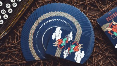The Dragon, Blue Gilded Playing Cards - Image 3