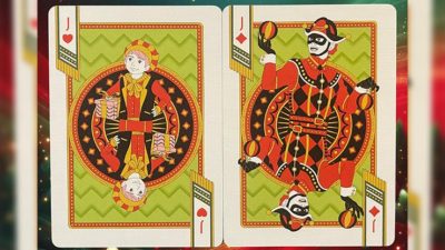 Bicycle Nutcracker, Green Gilded Playing Cards - Image 3