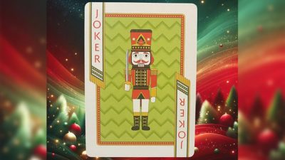 Bicycle Nutcracker, Green Gilded Playing Cards - Image 4