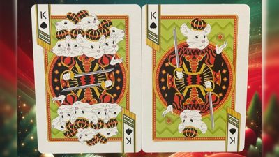 Bicycle Nutcracker, Green Gilded Playing Cards - Image 5
