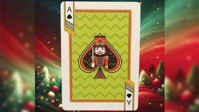 Bicycle Nutcracker, Red Gilded Playing Cards - Image 2