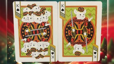 Bicycle Nutcracker, Red Gilded Playing Cards - Image 3