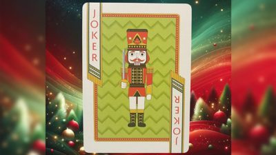 Bicycle Nutcracker, Red Gilded Playing Cards - Image 4