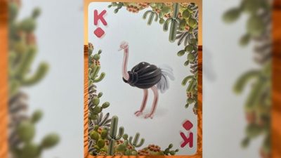 Gilded Bicycle Balloon Desert Playing Cards - Image 5