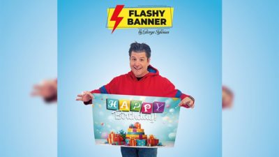 FLASHY BANNER, HAPPY BIRTHDAY by George Iglesias & Twister Magic