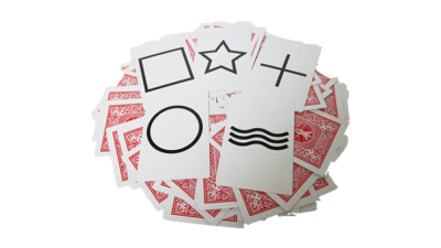 Bicycle Jumbo ESP 50 Cards Red, 10 of each Square, Wavy Lines, Star, Circle and Cross by Murphy's Magic - Image 2