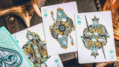 Sanctuary, Cyan Playing Cards - Image 4