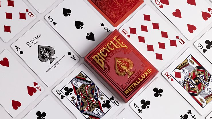 Bicycle Metalluxe Red Playing Cards by US Card Magic Co. - Image 4