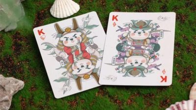 Samurai Otter Playing Cards - MIZU Edition, Standard blue Playing Cards - Image 4