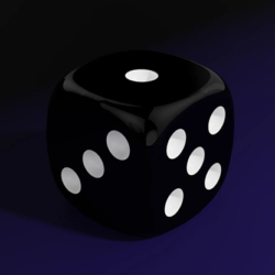 Magnetic Die, Black by Iarvel Magic