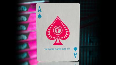 FULTONS Arcade TRON Edition Pink and Blue Foil Playing Cards - Image 3