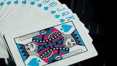 FULTONS Arcade TRON Edition Pink and Blue Foil Playing Cards - Image 4