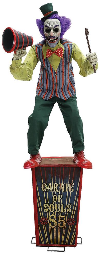 6 Ft. Animated Servo Carnival Barker Halloween Decoration - Image 2