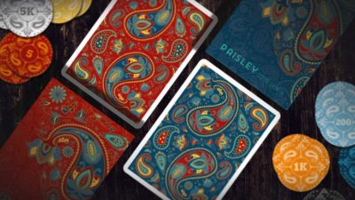 Plastic Paisley Poker Blue Playing Cards by Dutch Card House Company - Image 3