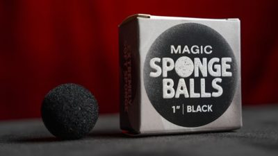 Magic Sponge Balls 4PK BLACK 1 inch by Murphy's Magic