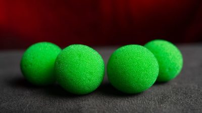 Magic Sponge Balls 4PK GREEN 1 inch by Murphy's Magic - Image 3