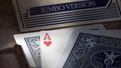 Michael Skinner's Ultimate Bicycle Jumbo 3 Card Monte, Blue by Murphy's Magic - Image 2