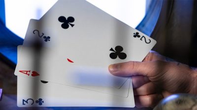 Michael Skinner's Ultimate Bicycle Jumbo 3 Card Monte, Blue by Murphy's Magic - Image 3