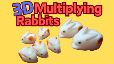 3D Multiplying Rabbits, 7 Pc Mom and Pop with 5 babies Set