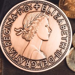 Bacon Jumbo Coin, English Penny by Bacon Magic