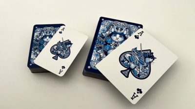 Neko Samurai, Mini Blue Playing Cards - Image 2