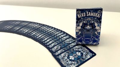 Neko Samurai, Mini Blue Playing Cards - Image 4