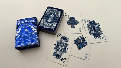 Neko Samurai, Mini Blue Playing Cards - Image 5