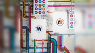 WHITE EDITION FULTON STREET MTA PLAYING CARDS, 1972 VIGNELLI MAP EDITION - Image 3