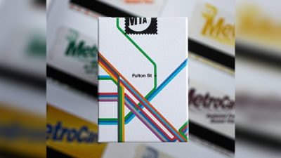 WHITE EDITION FULTON STREET MTA PLAYING CARDS, 1972 VIGNELLI MAP EDITION - Image 6