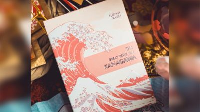 The Great Wave off Kanagawa V3, Autumn Maple / Peachy Pink Playing Cards