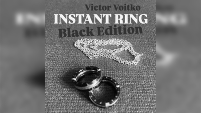Instant Ring, silver/black, Size 12 by Viktor Voitko