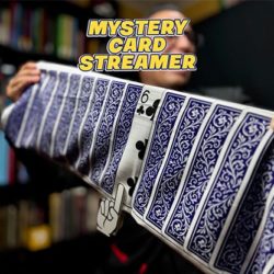 Mystery Card Streamer, Blue 6 of Clubs by PlayTime Magic DEFMA