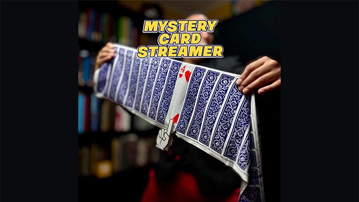Mystery Card Streamer, Blue 4 of Hearts by PlayTime Magic DEFMA